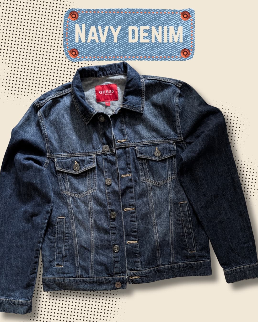 KOI Fish Hand-Painted Denim Jacket detail 2