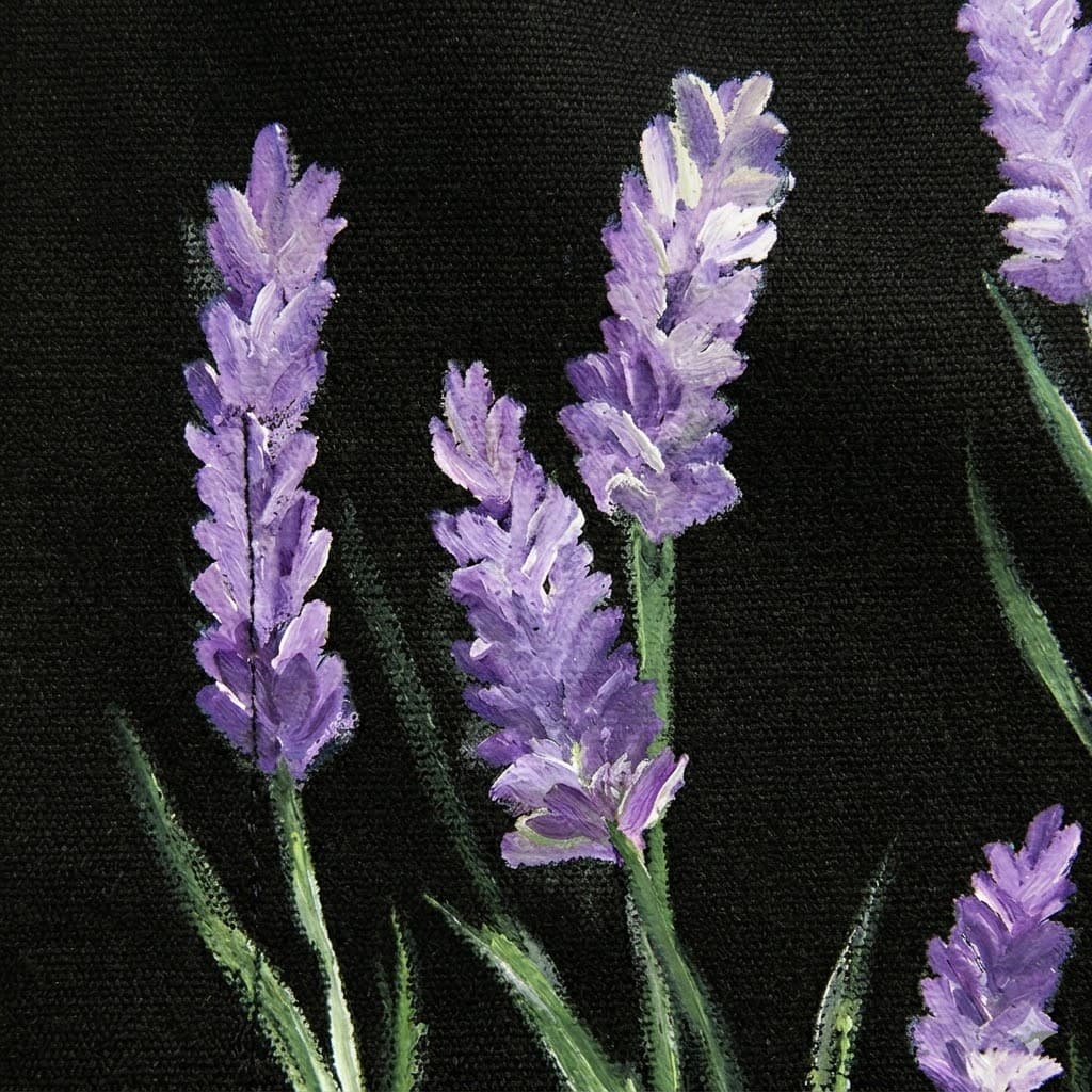 Lavender Hand-Painted Shoulder Bag detail 2