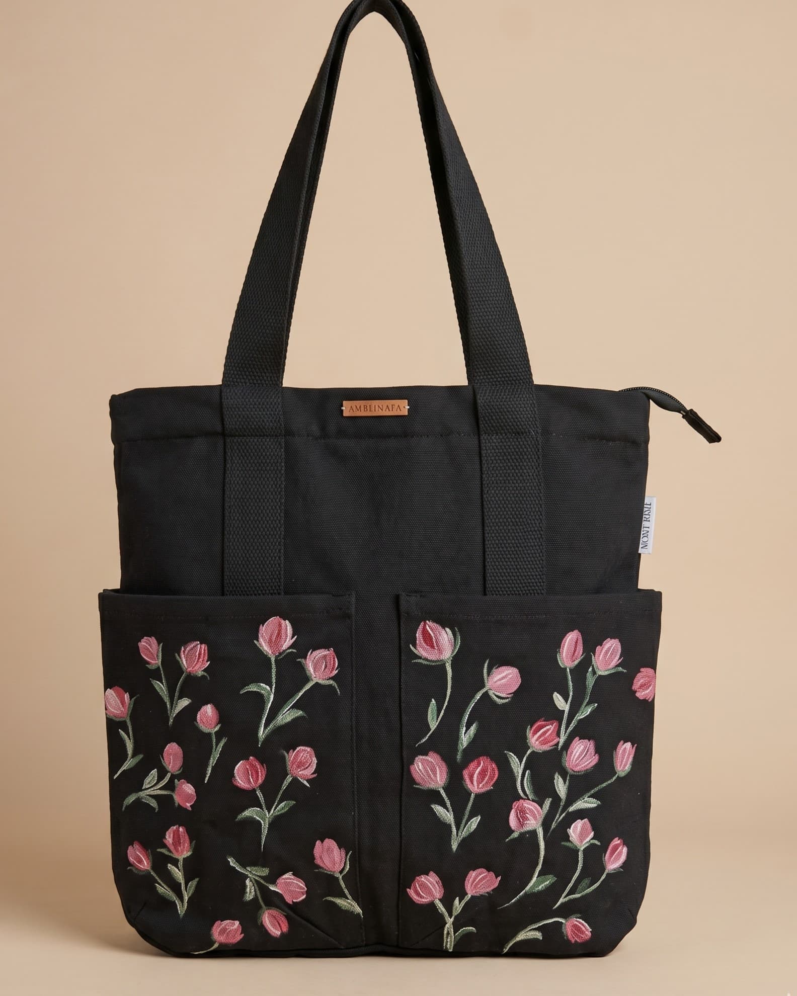 Rosebuds (Beige) — hand-painted by Brushup