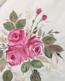 Rose Bunch Hand-Painted Shoulder Bag detail 2