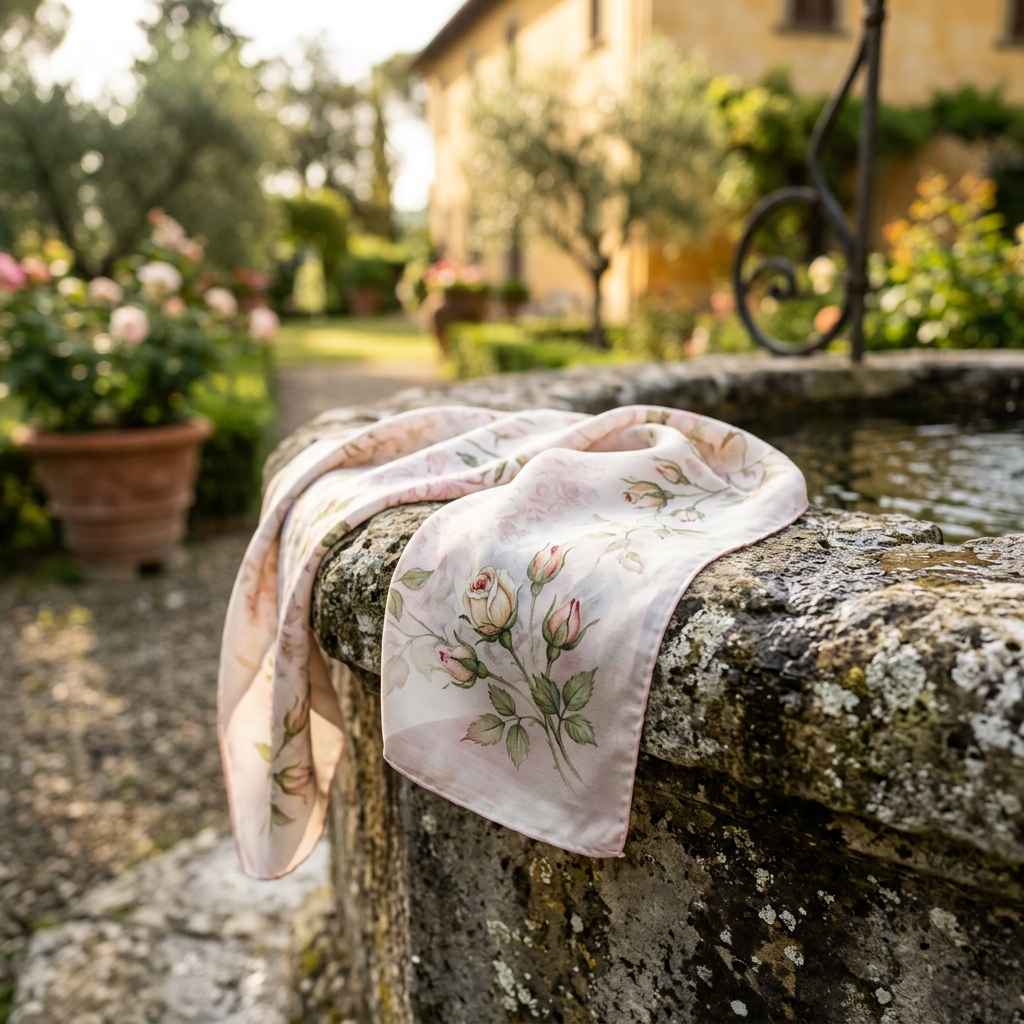 Hand-painted Brushup bag with botanical artwork
